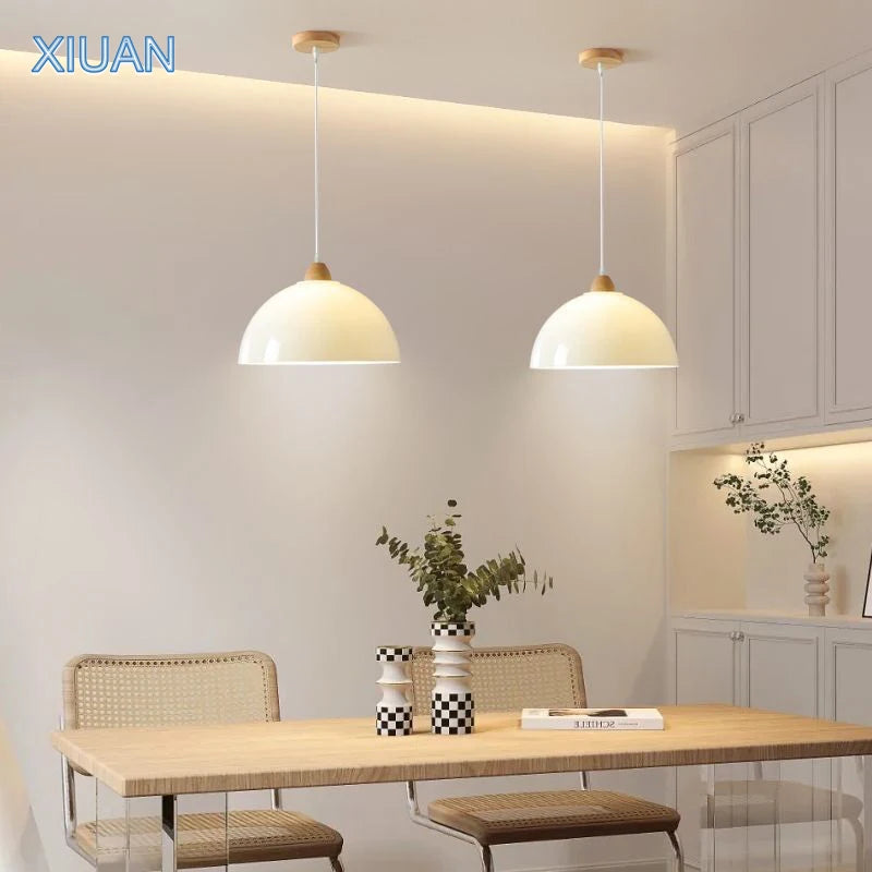 suspension nordiques led en bois massif pour restaurant