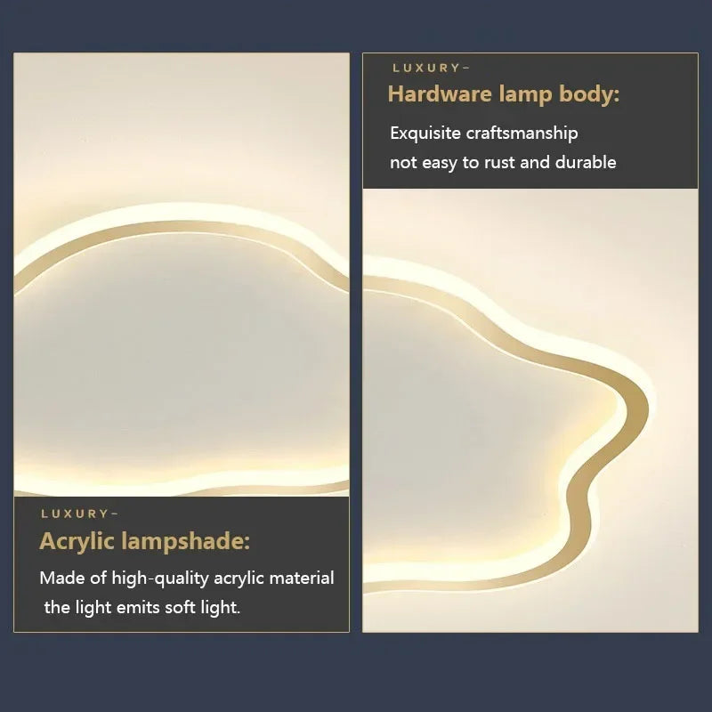 plafonnier led créatif en forme de nuages design nordique décoratif - vue 6 sur 18
