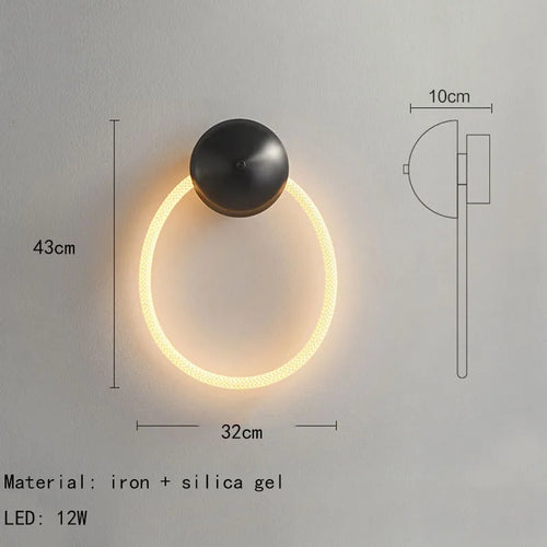 applique murale créative en silicone avec lumière douce 3000k - vue 9 sur 10