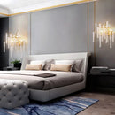 Moderne LED-Wandleuchte im Art-déco-Design mit Kirschblütenzweigen