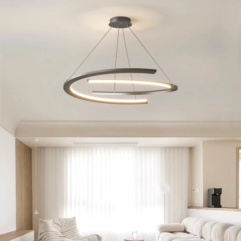 lustres modernes à led pour éclairage intérieur suspendu - vue 4 sur 8