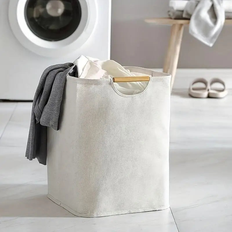 panier de rangement pliable grande capacité avec poignée - vue 4 sur 9