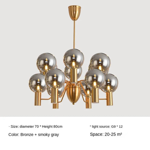 Design-Pendelleuchte aus Glas für moderne Inneneinrichtung - vue 12 sur 12