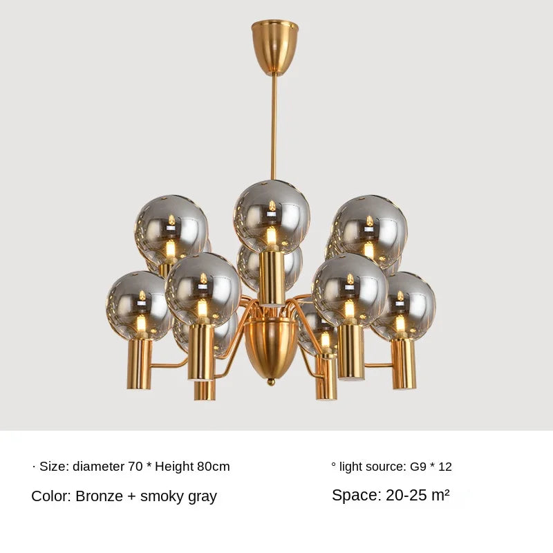 Design-Pendelleuchte aus Glas für moderne Inneneinrichtung - vue 12 sur 12