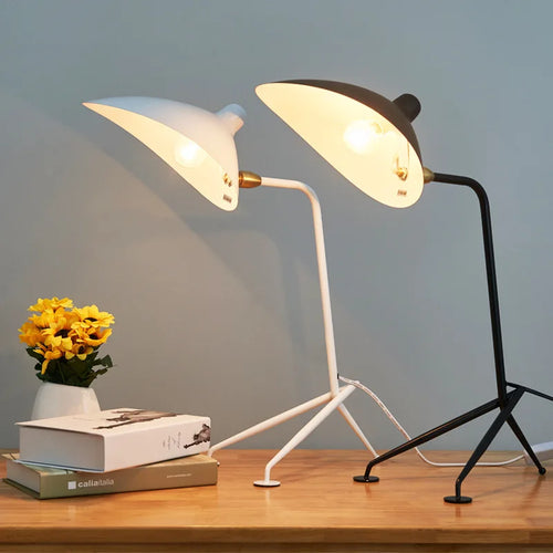 French Designer Tripod Table Lamps Desk Light for Study Reading Beside Bedroom - vue 2 sur 7