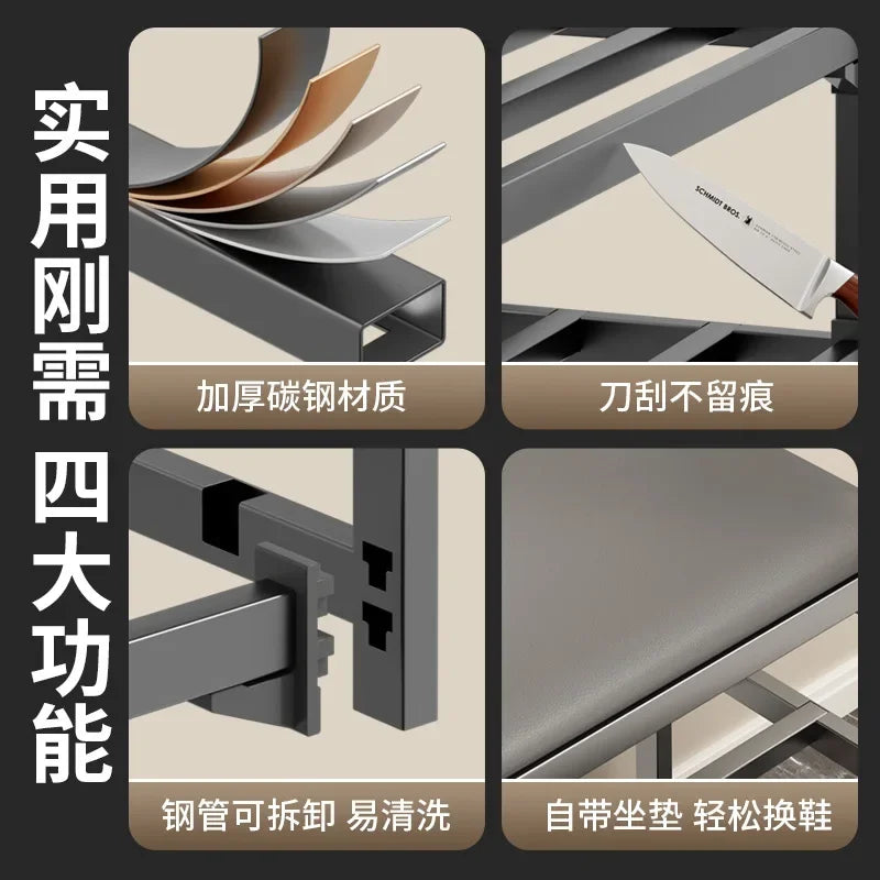 banc à chaussures rembourré en mousse avec rangement pratique - vue 4 sur 5