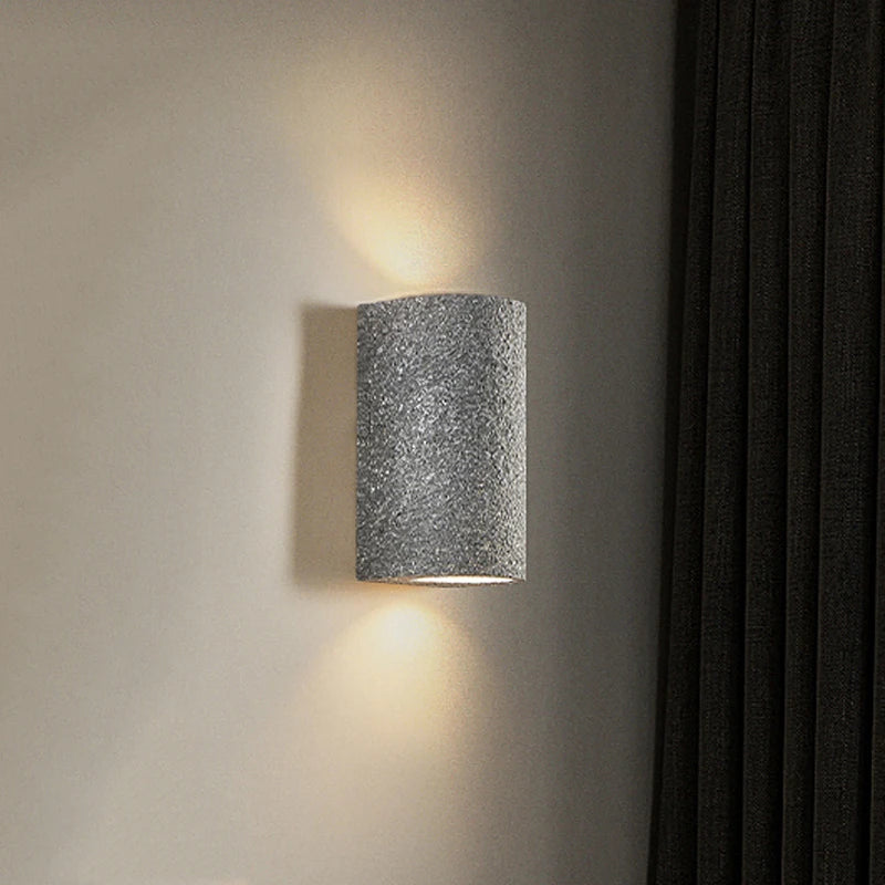 applique murale led wabi-sabi japonais rétro en ciment - vue 4 sur 11
