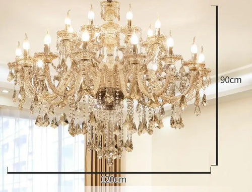 lustre en cristal moderne pour décoration intérieure élégante