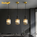 lustre rétro led en verre pour décoration intérieure