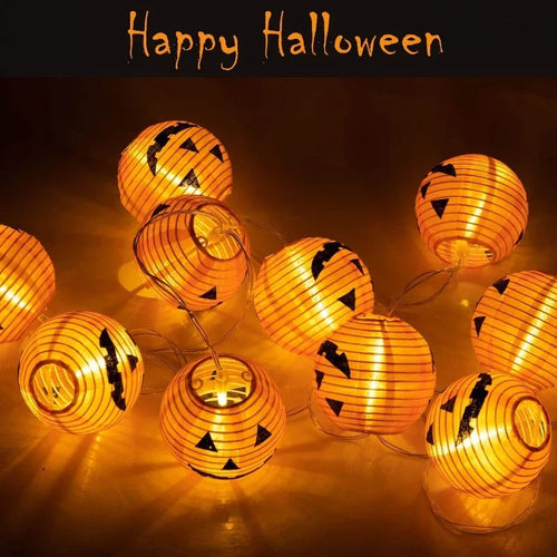 Lichterkette Kürbis für Halloween-Deko innen und außen - vue 2 sur 7