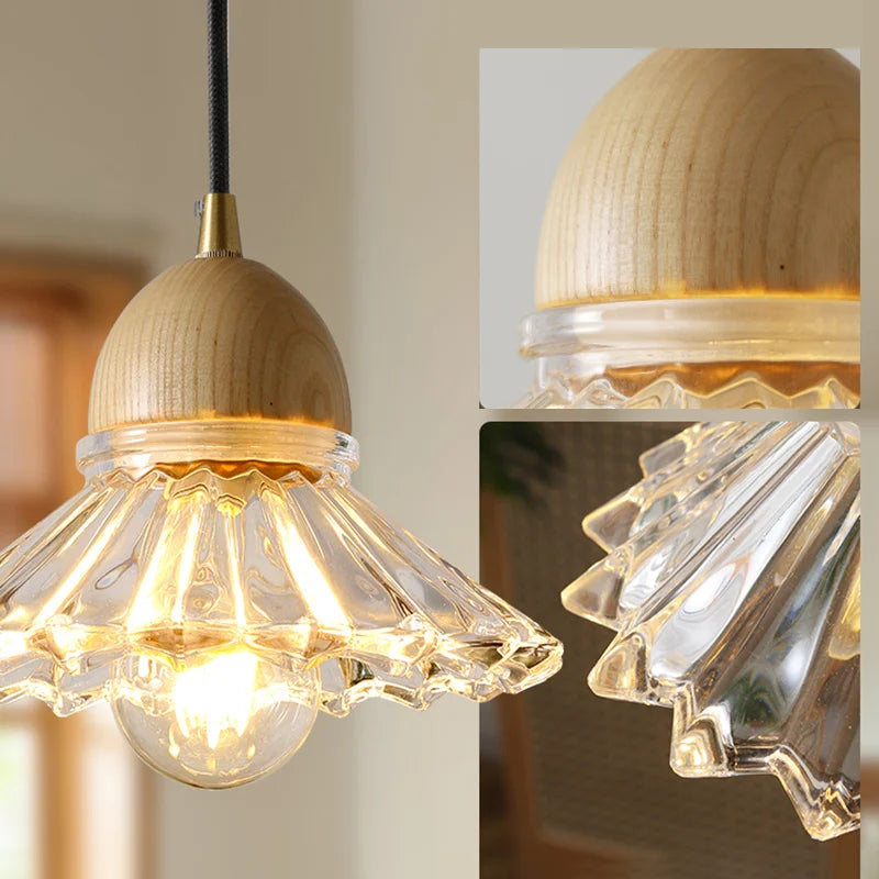 suspension LED en verre style nordique décoratif - vue 4 sur 9