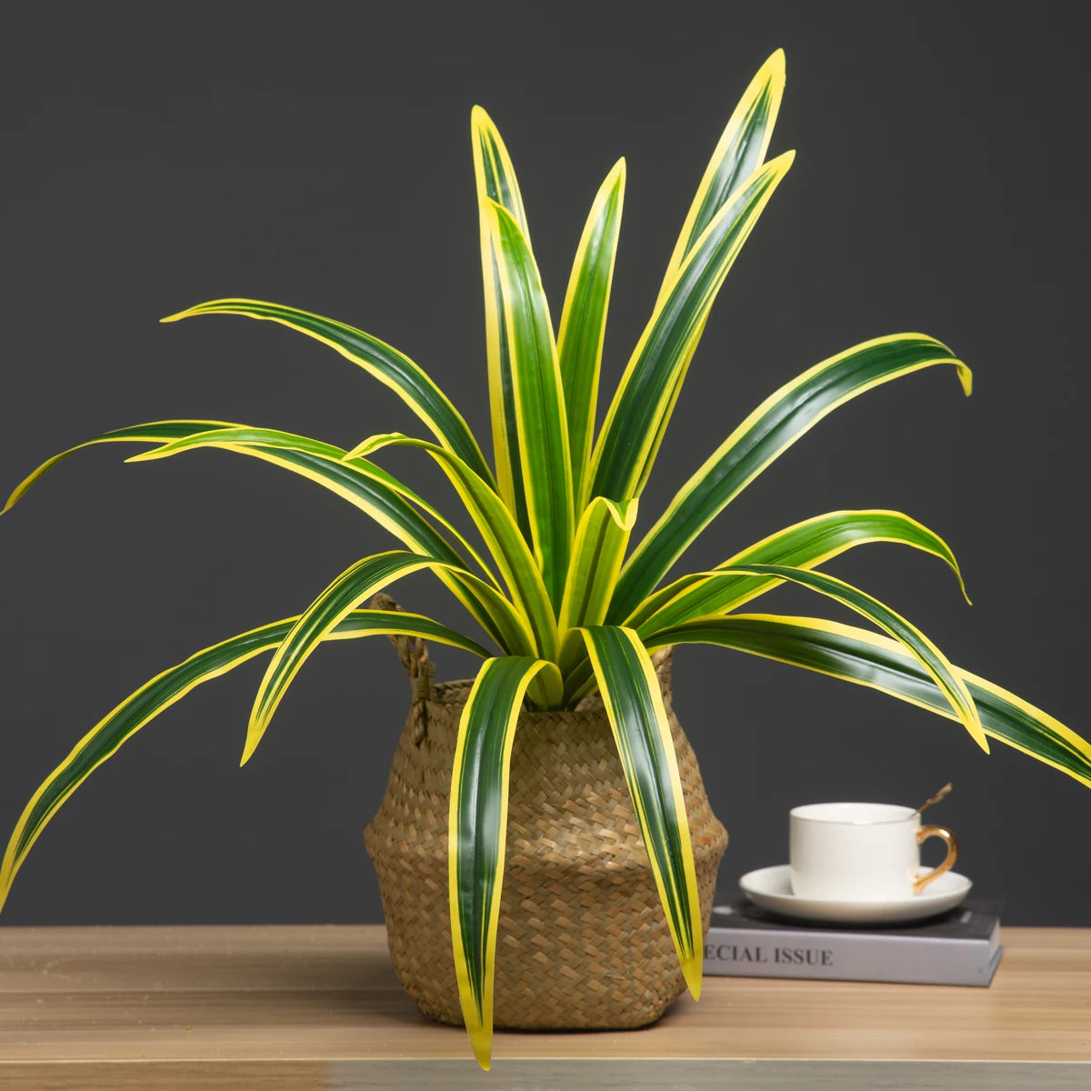 plantes artificielles grandes feuilles orchidées pour décoration intérieure - vue 6 sur 9