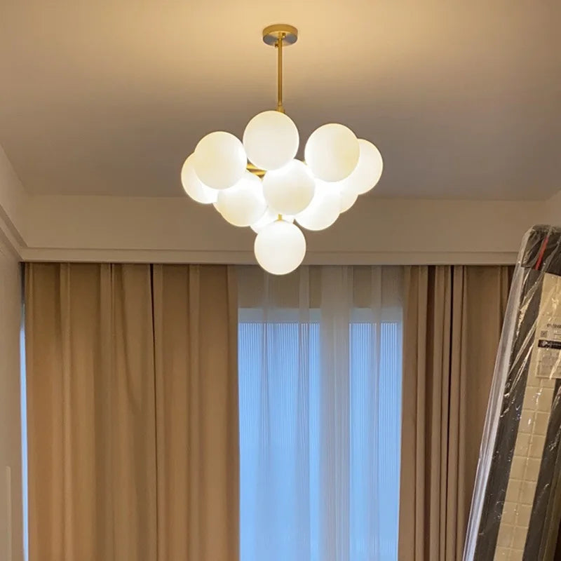 lampes led suspendues en verre de luxe design moderne - vue 6 sur 11