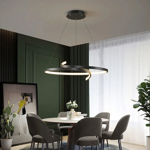 Nordischer LED-Kronleuchter für stilvolle Innenbeleuchtung und Dekoration - vue 5 sur 12