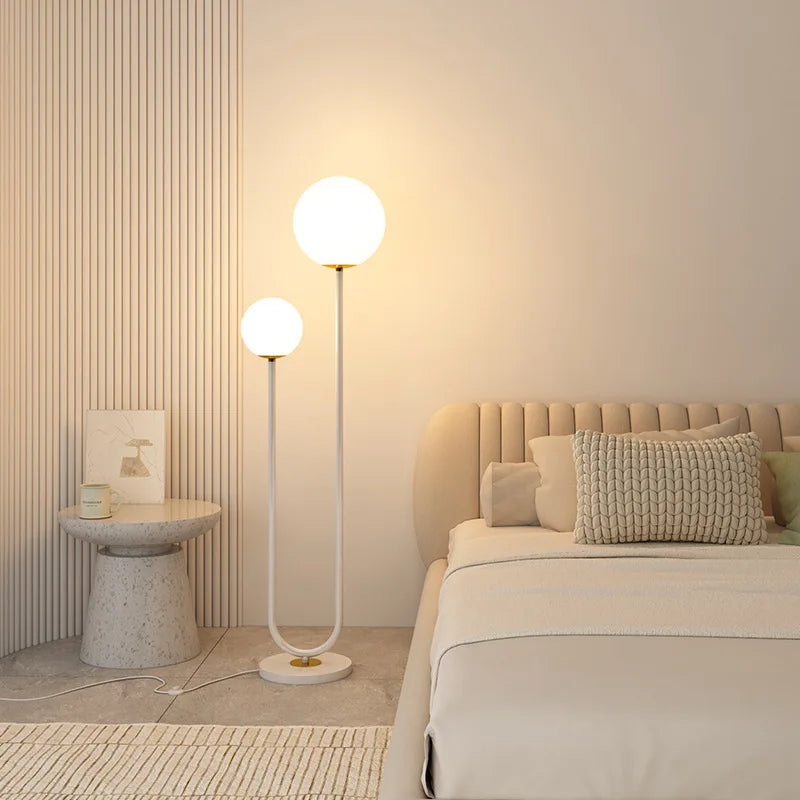 lampadaire en métal avec 3 gradations verre simple - vue 3 sur 9