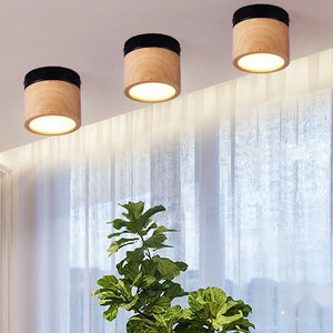 Moderne LED-Deckenleuchte aus nordischem Holz für Ihr Interieur