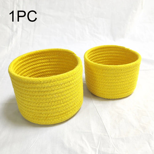 paniers de rangement en corde de coton pour jouets et objets divers - vue 11 sur 12