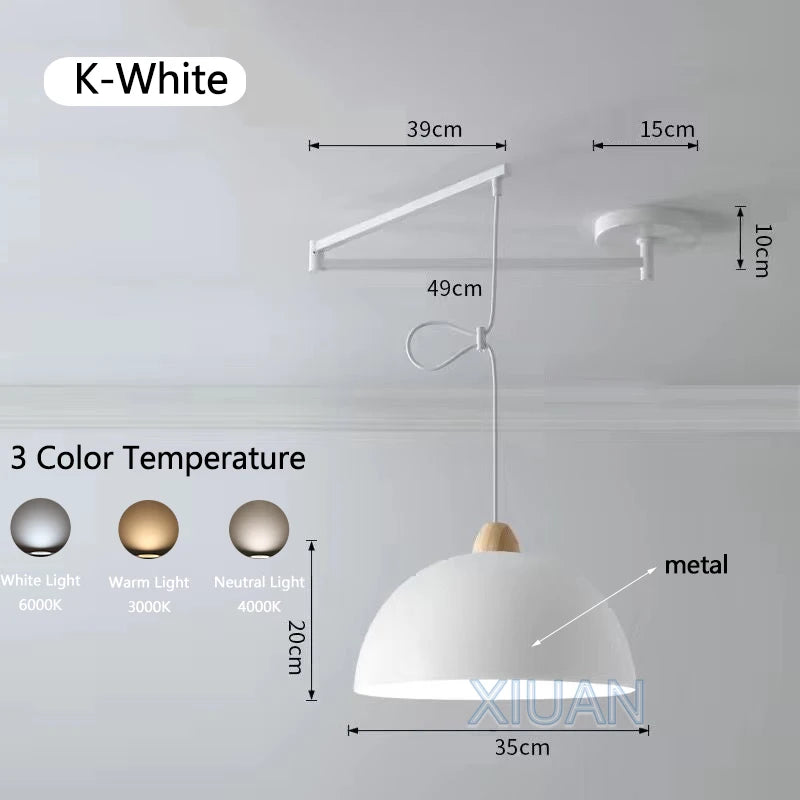 Moderne LED-Pendelleuchte mit schwenkbarem Arm - vue 18 sur 30