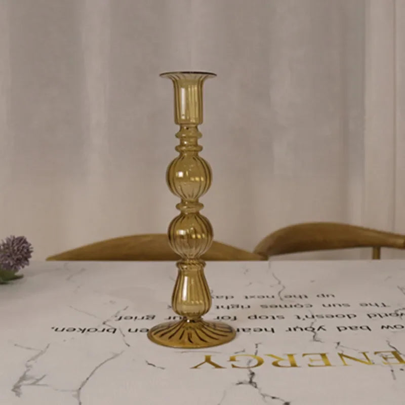 bougeoir en cristal pour décorations de mariage romantique - vue 6 sur 8
