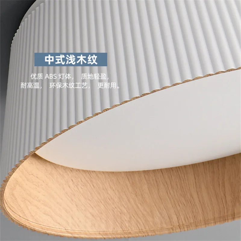 plafonnier rond en bois wabi sabi design minimaliste pour intérieur - vue 7 sur 10