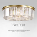 Kronleuchter LED aus Metall im amerikanischen Retro-Stil mit Kette und Kristall