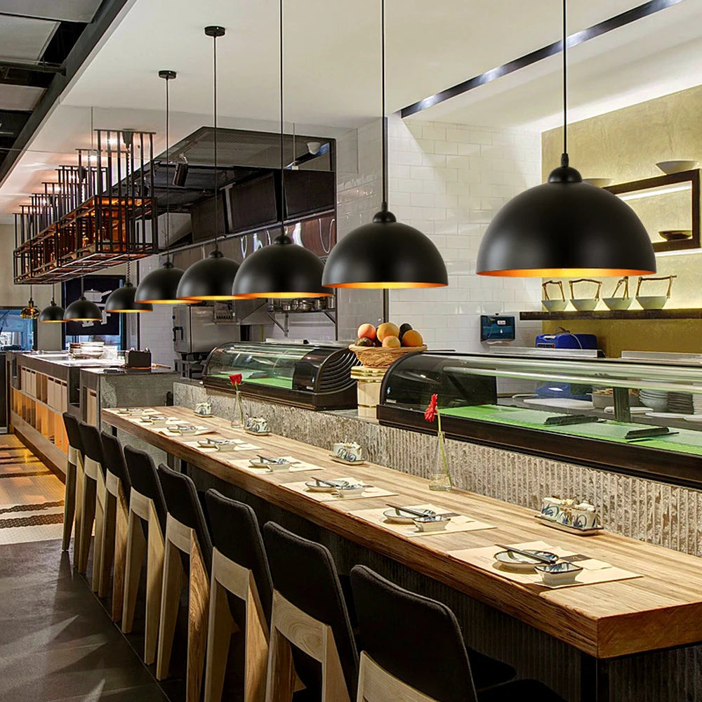 lampe suspendue rétro style industriel américain pour restaurants - vue 8 sur 7