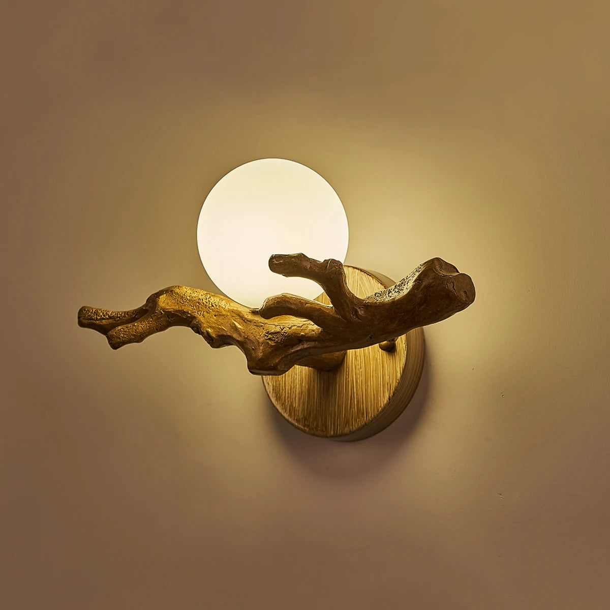 Applique murale LED Vintage en forme de branche d'arbre en résine - vue 5 sur 10