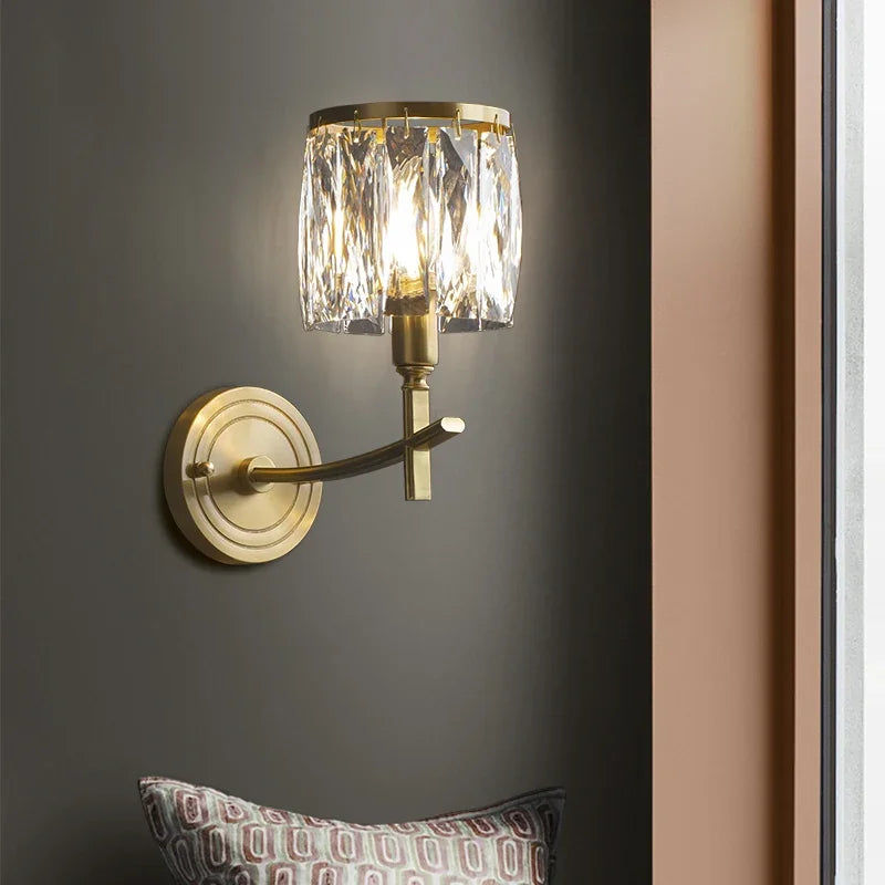 Moderne luxuriöse Kristall-LED-Wandleuchte kreativ - vue 3 sur 7