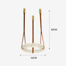 Grand Lustre Circulaire En Marbre Led Dia50Cm Salon Ceinture Circulaire Anneau Lustre De Luxe Table À Manger Plafond Suspension