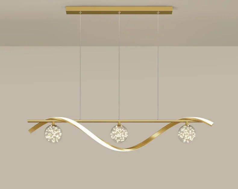 Minimalistische LED-Pendelleuchte aus Glas dimmbar für den Wohnbereich