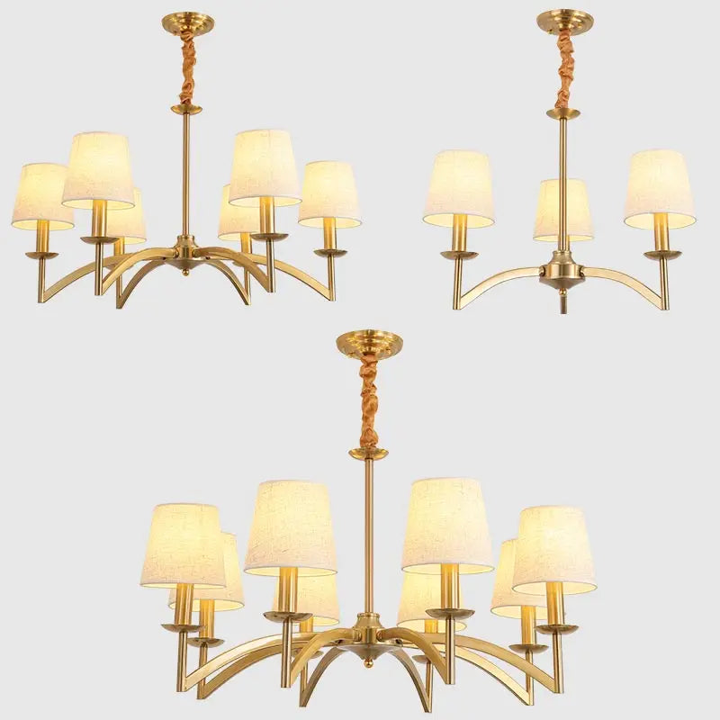 lustre rétro en tissu pour décoration intérieure campagne - vue 5 sur 18