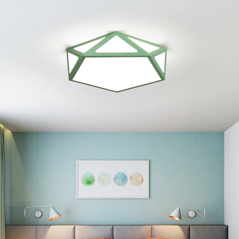 plafonnier led ultra-mince moderne géométrique simple et créatif - vue 3 sur 18