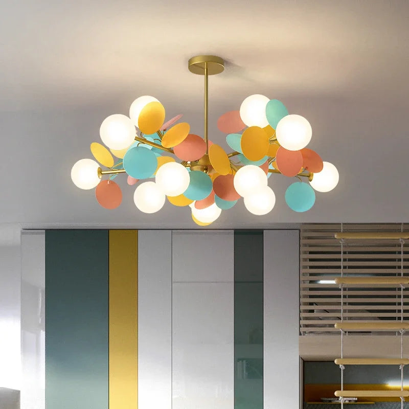 Lustre LED de Style nordique moderne - vue 5 sur 12