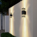 LED-Außenwandleuchte Design rund oder quadratisch