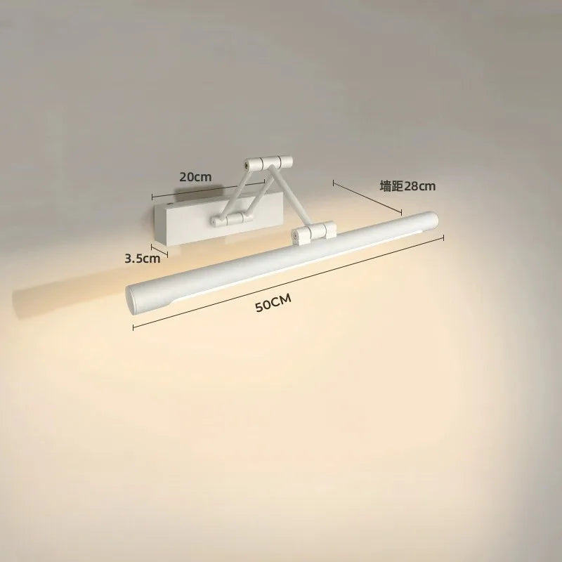 applique murale led pliable trois axes miroir étanche vanité - vue 7 sur 7