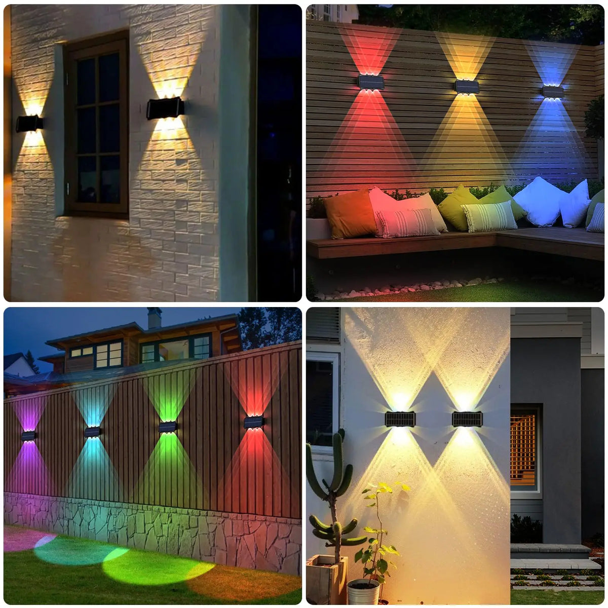 applique murale solaire étanche pour éclairage extérieur décoratif - vue 6 sur 11