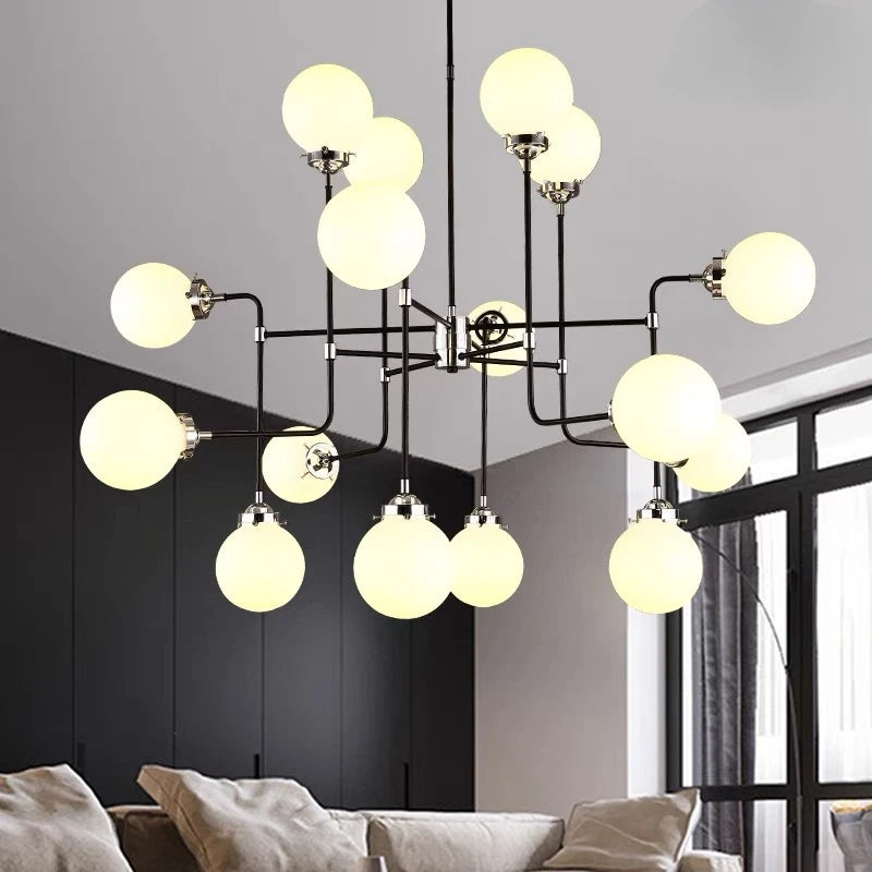 lustre artistique en verre pour décoration intérieure moderne - vue 3 sur 24