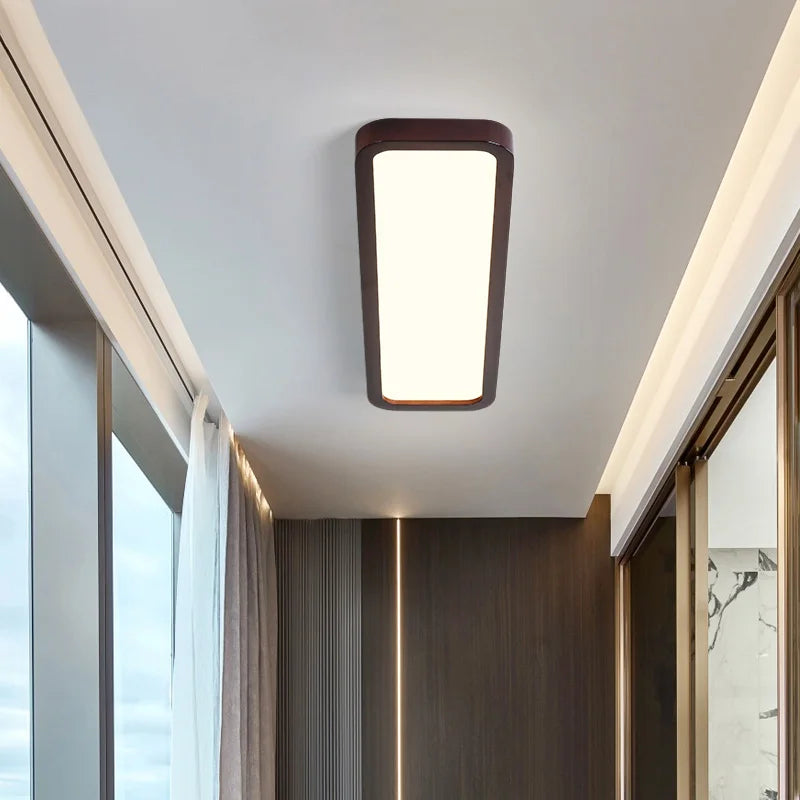 Lampes rectangulaires en bois pour chambre à coucher - vue 5 sur 15