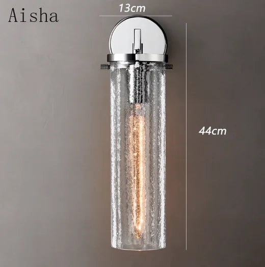 Retro-Wandleuchte aus Glas für elegante Innendekoration - vue 5 sur 11