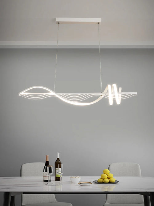 Moderner LED-Kronleuchter Pendelleuchte im minimalistischen Design für den Innenbereich - vue 2 sur 8