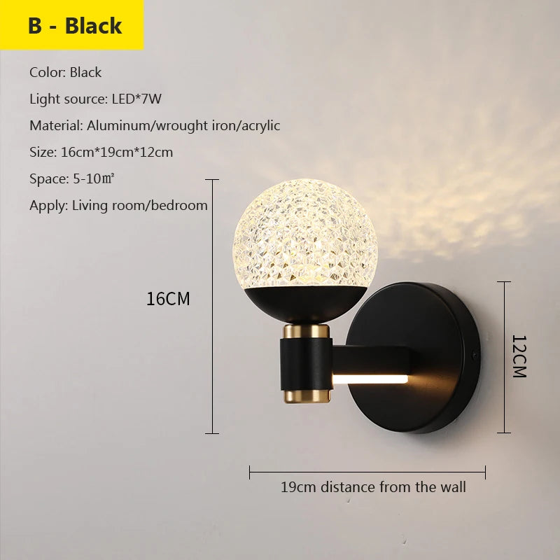 Moderne LED-Wandleuchte für eine wohnliche Innendekoration