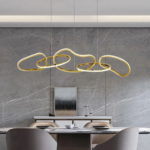 lustre Simple moderne île Restaurant suspension nordique luxe créatif en acier inoxydable galvanisé suspension