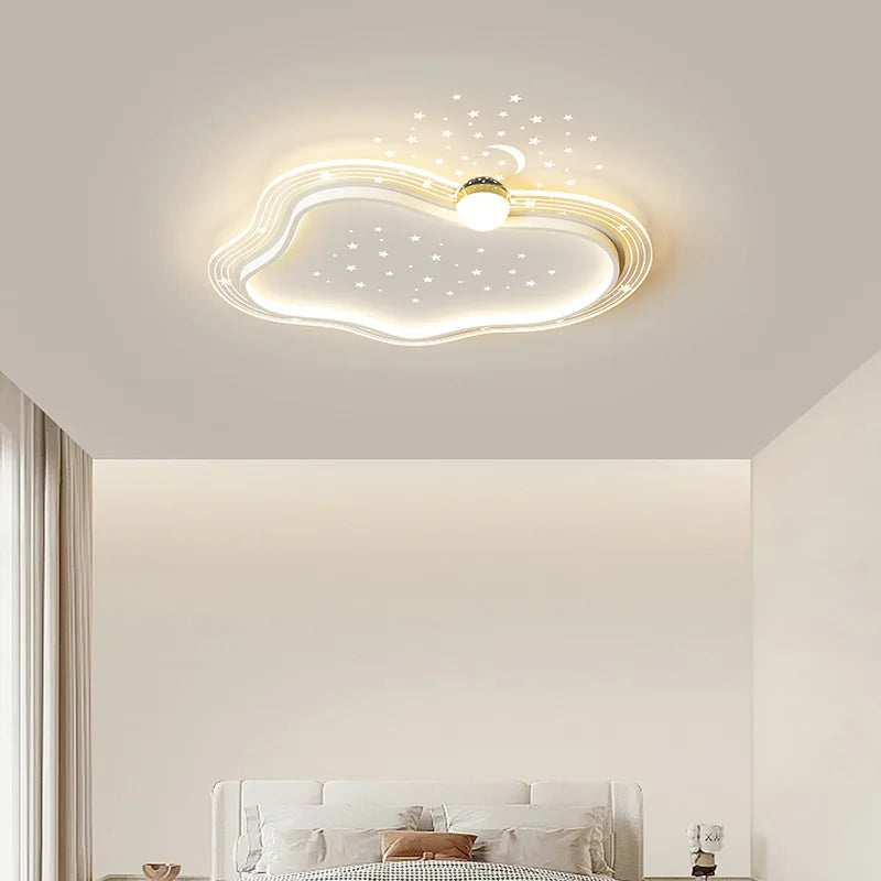 Luxury Minimalist Living Room LED Ceiling Light Starry Sky Projection Metal Cloud Ceiling Lamp For Bedroom Dining Table Home - vue 3 sur 12