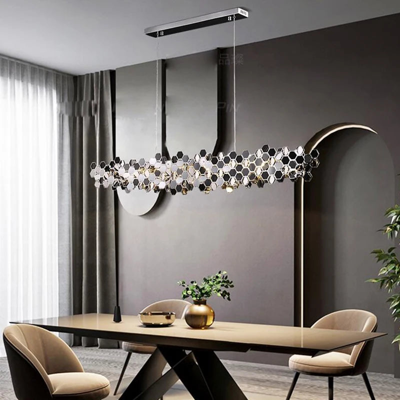 lustre minimaliste haut de gamme pour salle à manger moderne - vue 4 sur 6