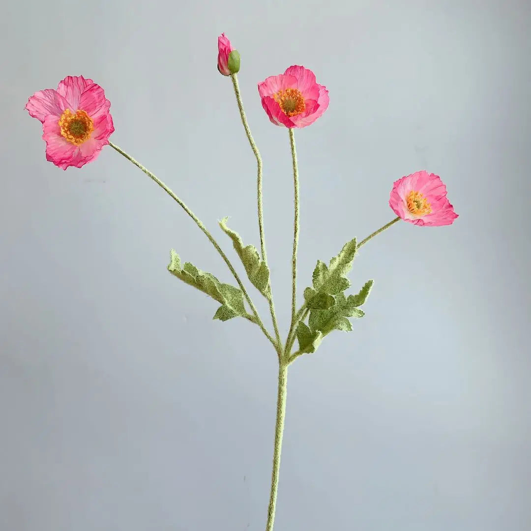 bouquet de fleurs artificielles pavot pour décoration maison jardin fête - vue 8 sur 26