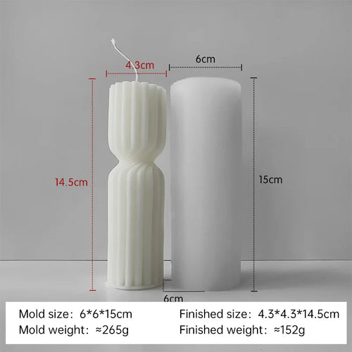 moule en silicone pour bougies aromatiques cylindriques fait main
