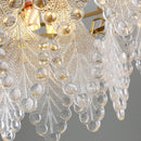 lustre moderne en verre 2023 feuilles gouttelette éclairage suspendu