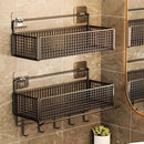 panier de rangement mural en métal pour accessoires peu encombrant