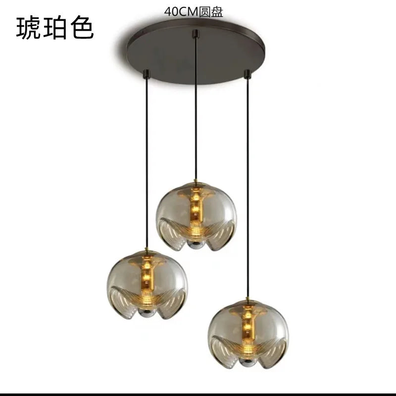 suspension ronde en verre pour restaurant bar et cuisine - vue 13 sur 15