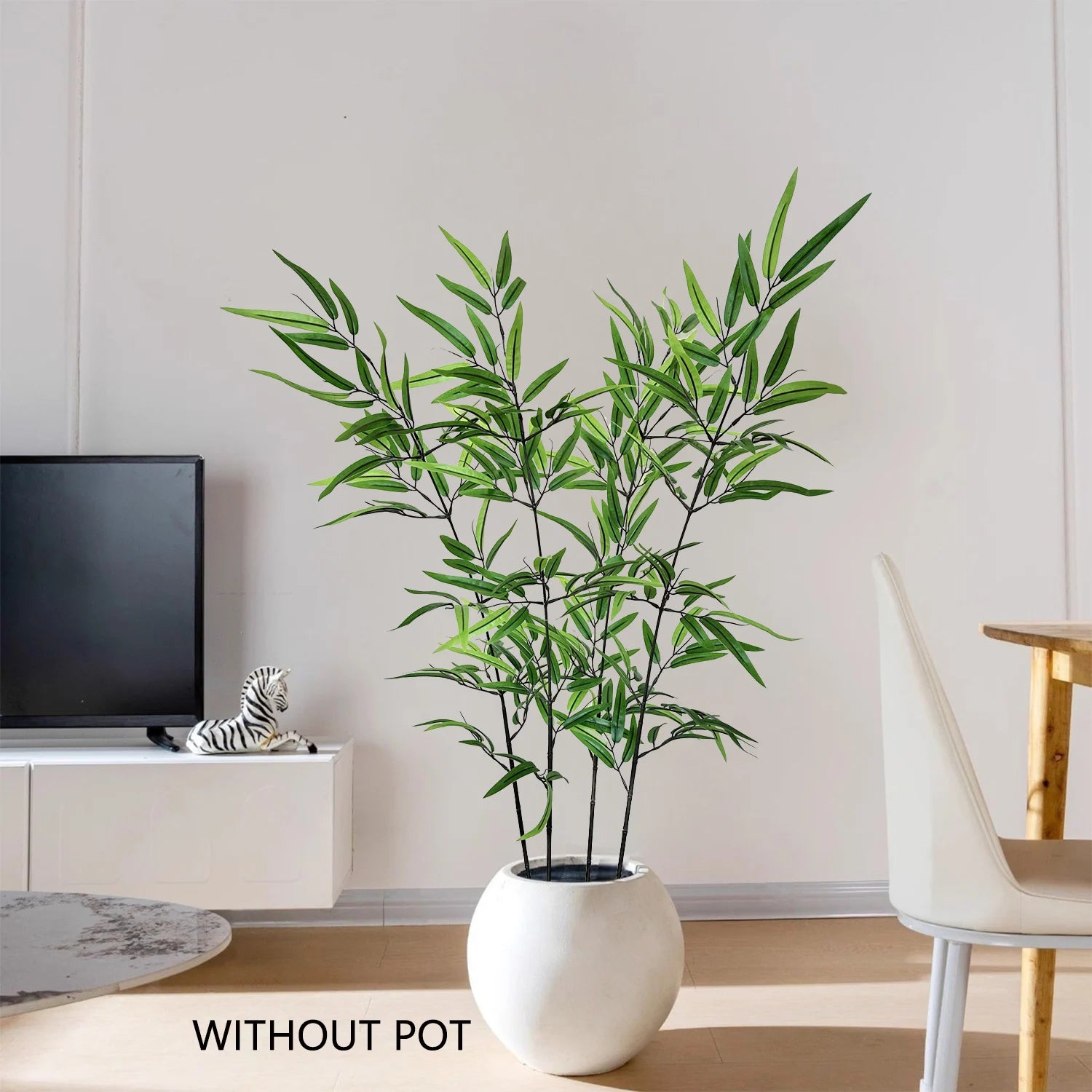 lot de 4 branches de bambou artificielles pour décoration festive intérieure - vue 5 sur 10